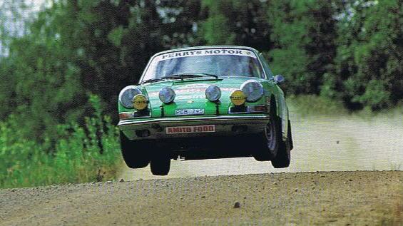 Porsche 911 flying high